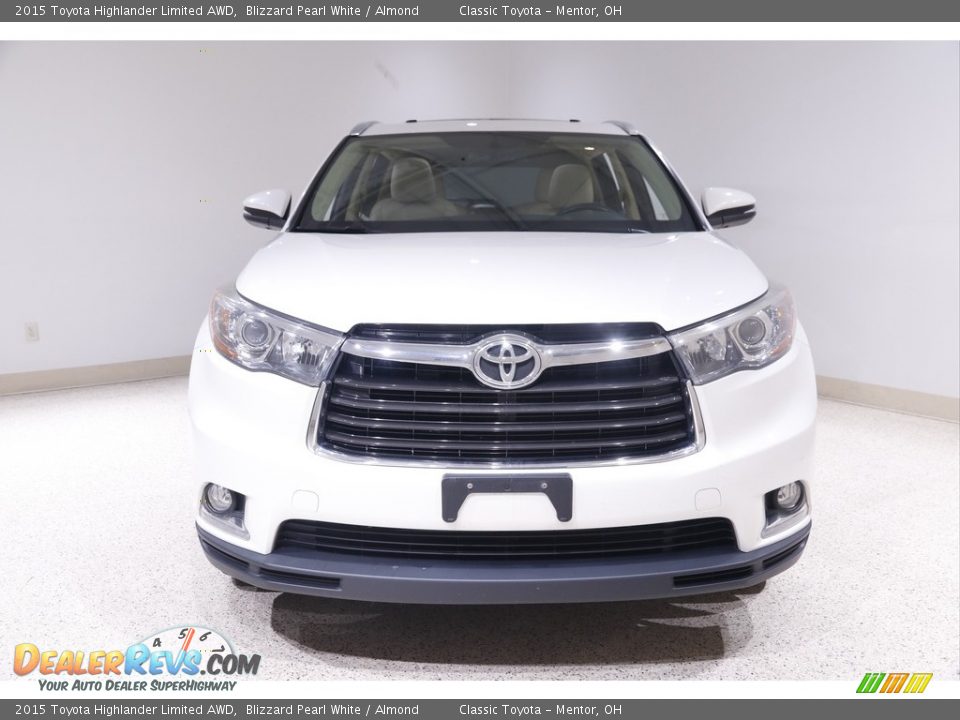 2015 Toyota Highlander Limited AWD Blizzard Pearl White / Almond Photo #2
