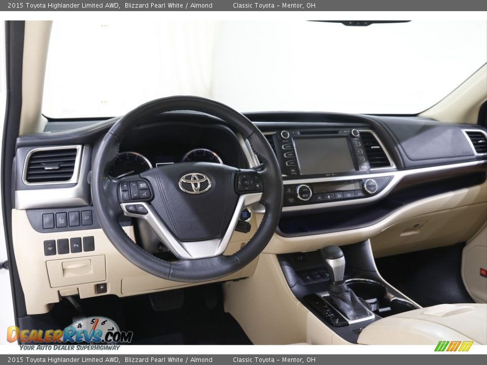 2015 Toyota Highlander Limited AWD Blizzard Pearl White / Almond Photo #6