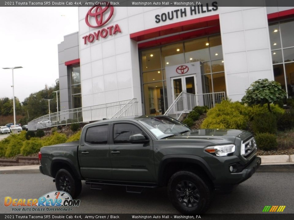 2021 Toyota Tacoma SR5 Double Cab 4x4 Army Green / Black Photo #2