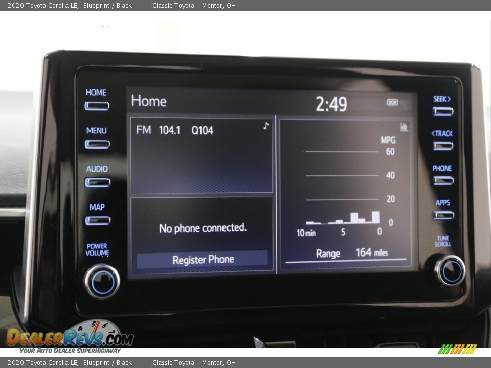 2020 Toyota Corolla LE Blueprint / Black Photo #10