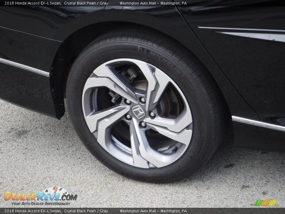 2018 Honda Accord EX-L Sedan Crystal Black Pearl / Gray Photo #3