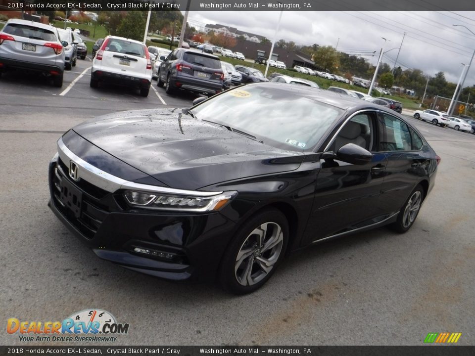 2018 Honda Accord EX-L Sedan Crystal Black Pearl / Gray Photo #6