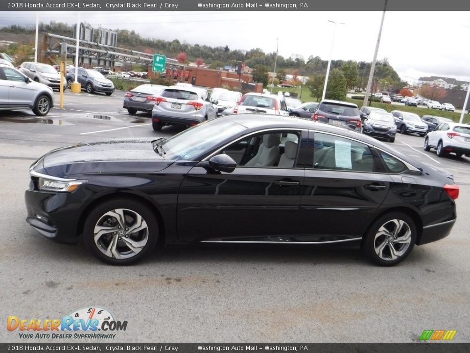 2018 Honda Accord EX-L Sedan Crystal Black Pearl / Gray Photo #7