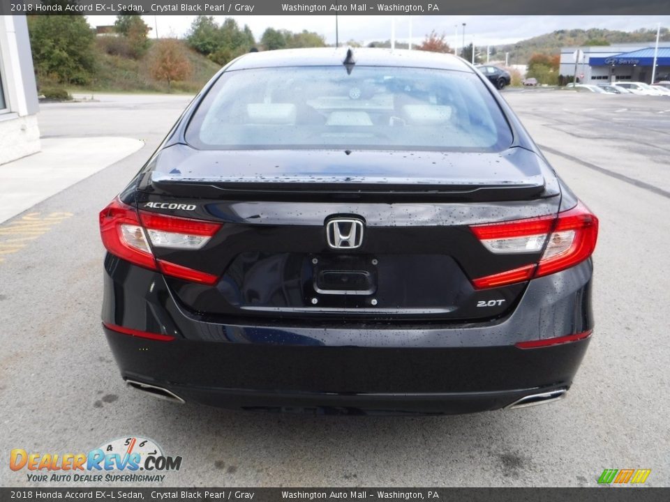 2018 Honda Accord EX-L Sedan Crystal Black Pearl / Gray Photo #8