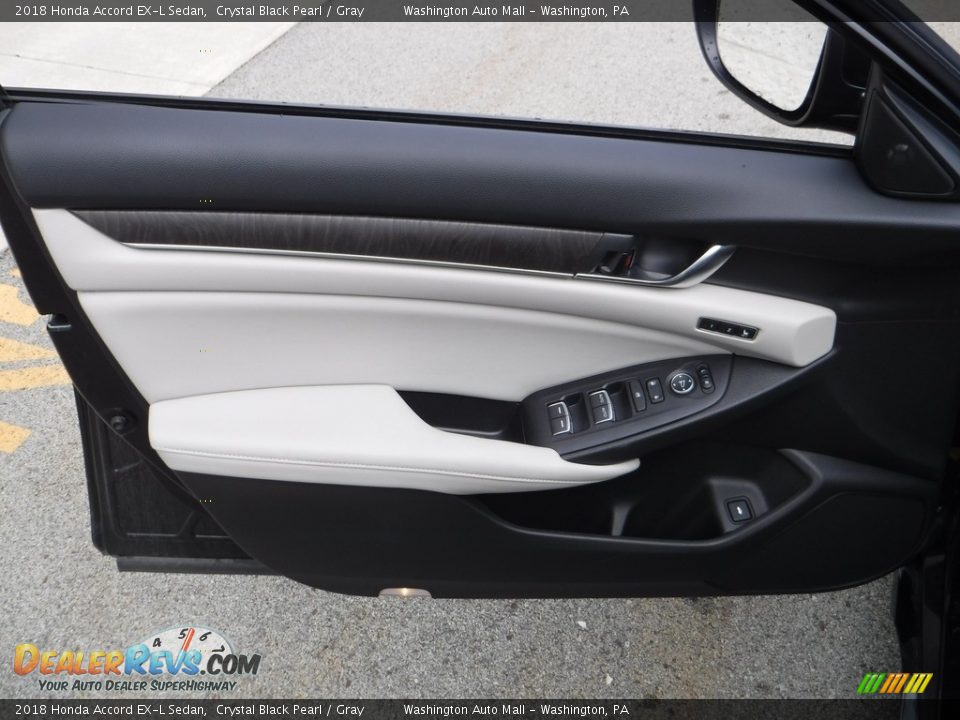 2018 Honda Accord EX-L Sedan Crystal Black Pearl / Gray Photo #12