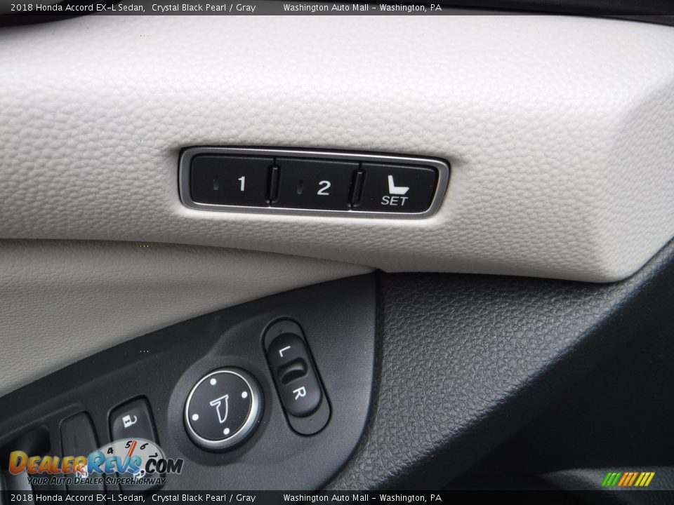 2018 Honda Accord EX-L Sedan Crystal Black Pearl / Gray Photo #13