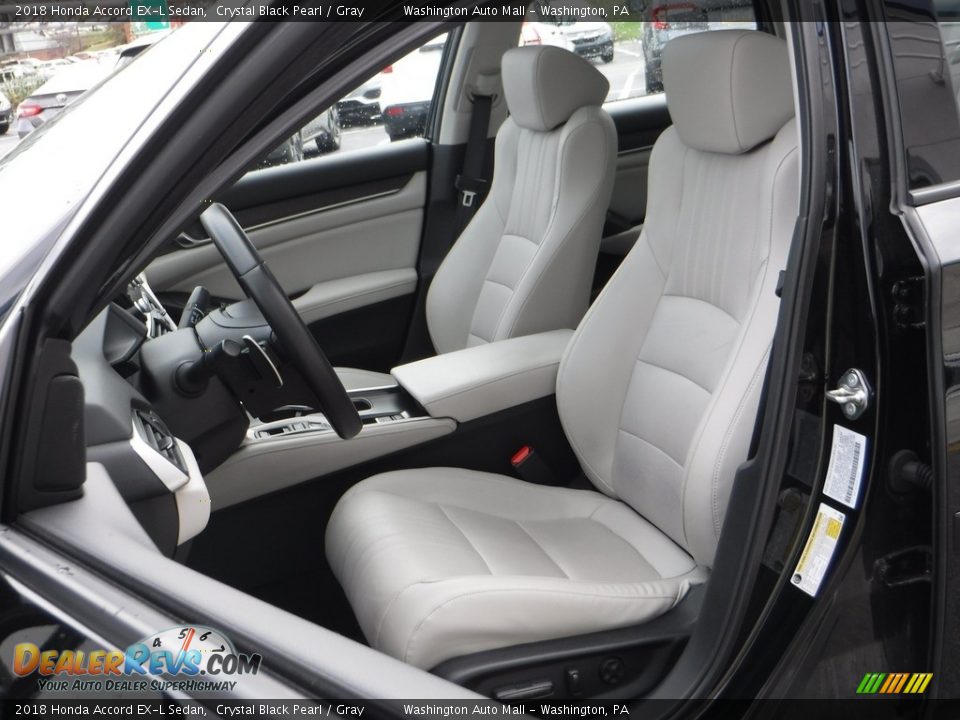 2018 Honda Accord EX-L Sedan Crystal Black Pearl / Gray Photo #15