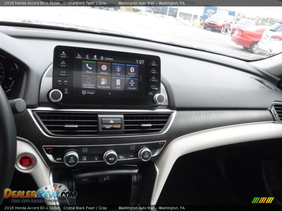 2018 Honda Accord EX-L Sedan Crystal Black Pearl / Gray Photo #18