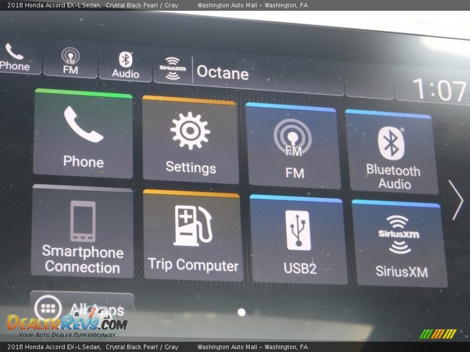 2018 Honda Accord EX-L Sedan Crystal Black Pearl / Gray Photo #19