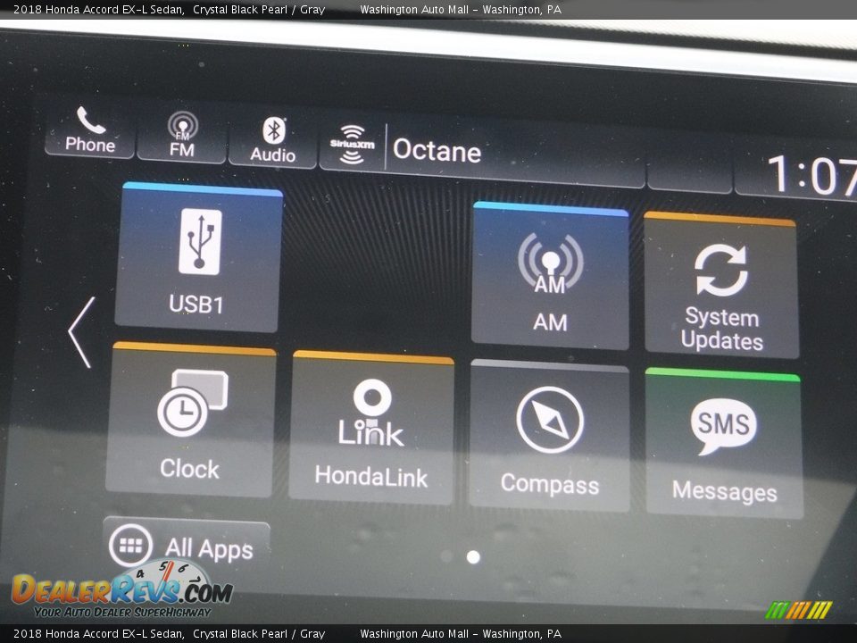 2018 Honda Accord EX-L Sedan Crystal Black Pearl / Gray Photo #20