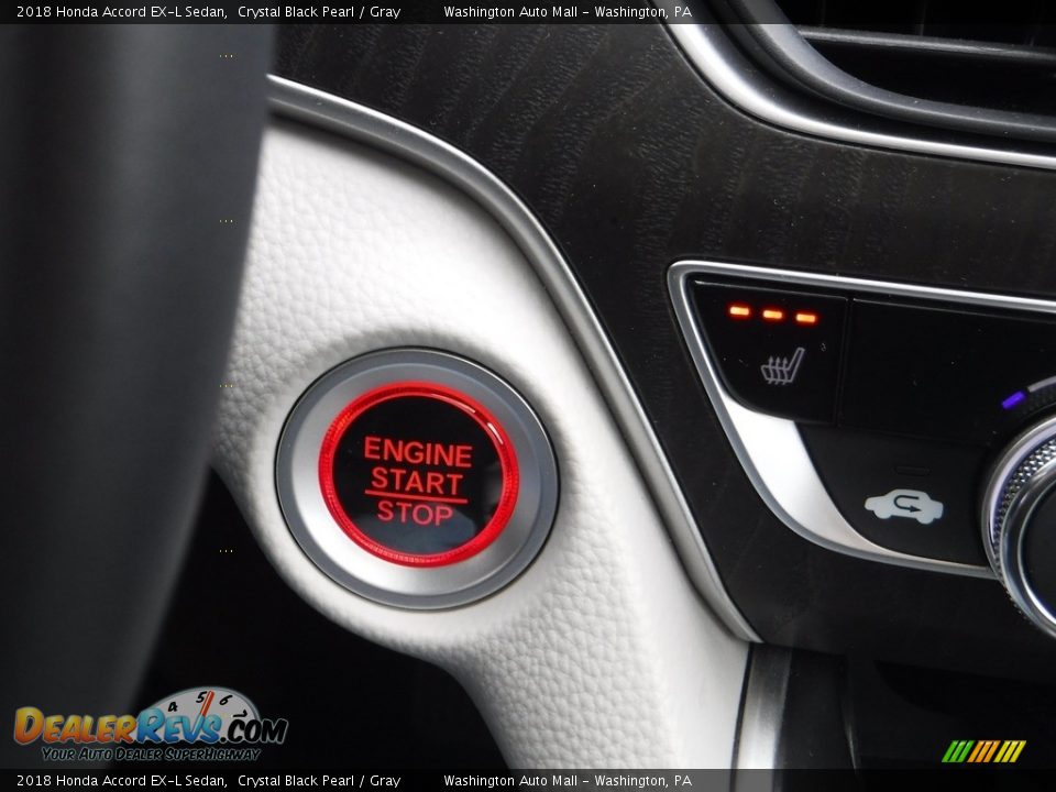 2018 Honda Accord EX-L Sedan Crystal Black Pearl / Gray Photo #22