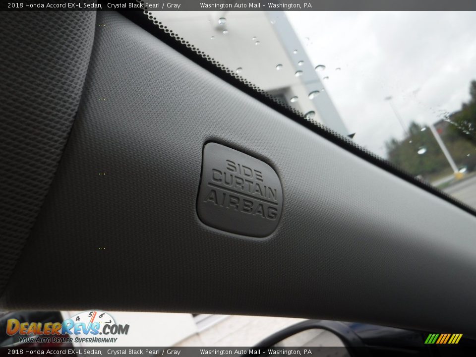 2018 Honda Accord EX-L Sedan Crystal Black Pearl / Gray Photo #24