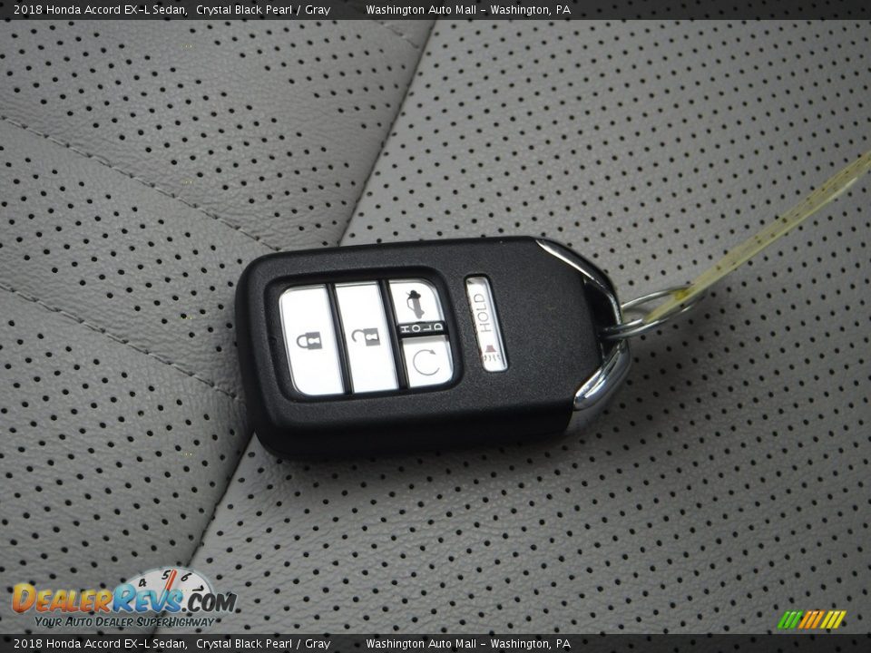 2018 Honda Accord EX-L Sedan Crystal Black Pearl / Gray Photo #30