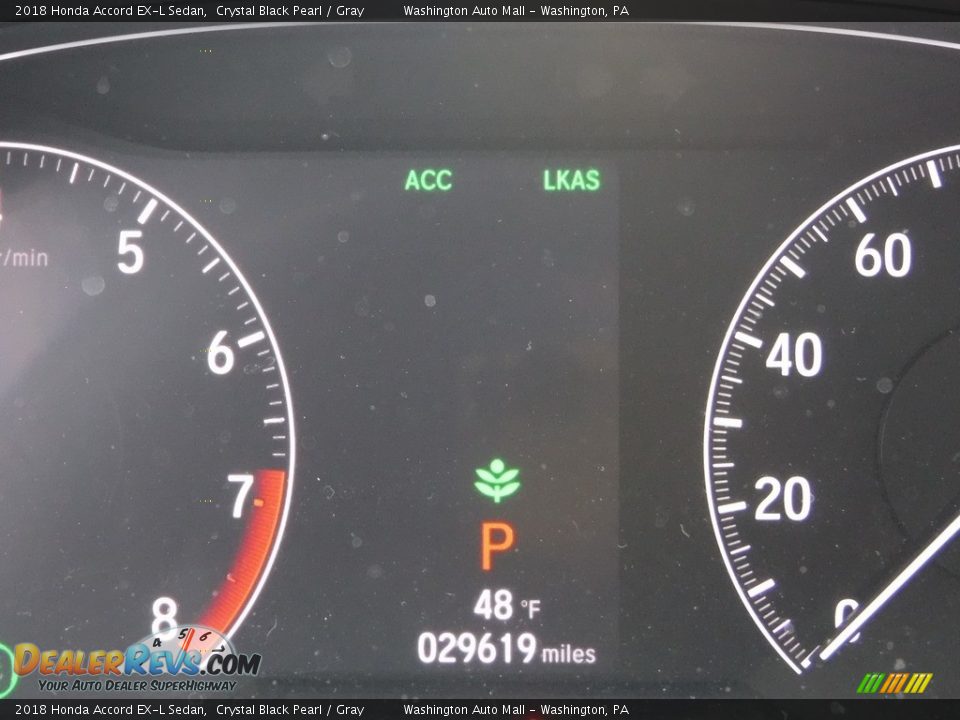 2018 Honda Accord EX-L Sedan Crystal Black Pearl / Gray Photo #33