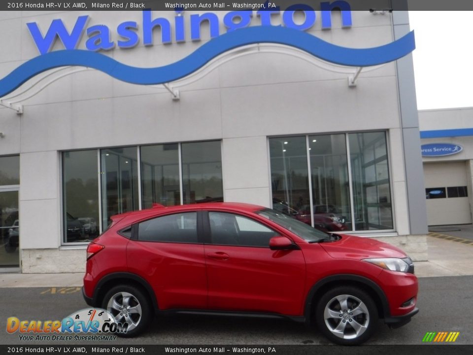 2016 Honda HR-V LX AWD Milano Red / Black Photo #2