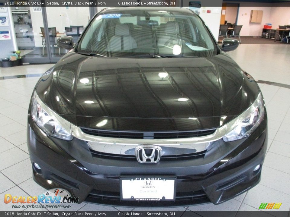 2018 Honda Civic EX-T Sedan Crystal Black Pearl / Ivory Photo #2