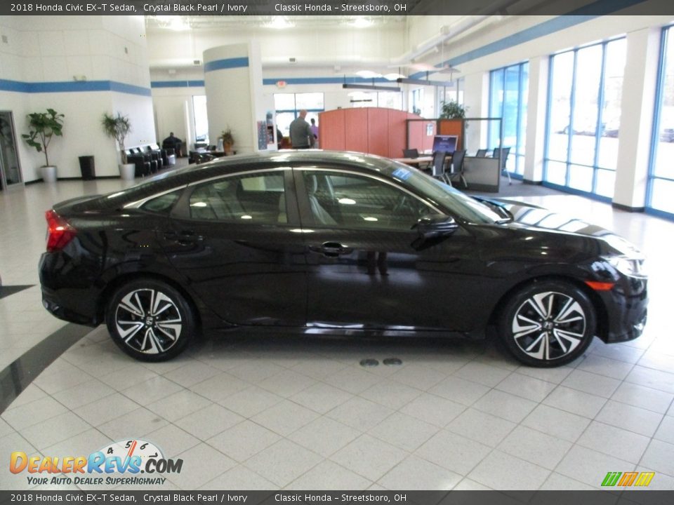 2018 Honda Civic EX-T Sedan Crystal Black Pearl / Ivory Photo #4