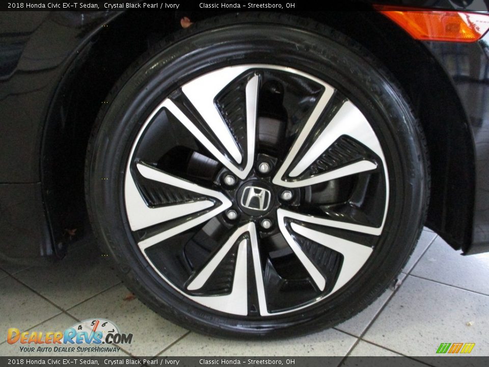 2018 Honda Civic EX-T Sedan Crystal Black Pearl / Ivory Photo #5
