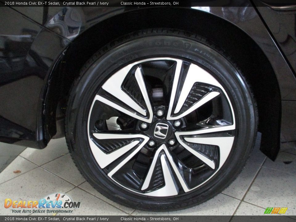 2018 Honda Civic EX-T Sedan Crystal Black Pearl / Ivory Photo #6