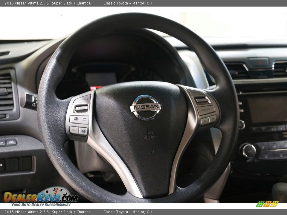 2015 Nissan Altima 2.5 S Super Black / Charcoal Photo #7
