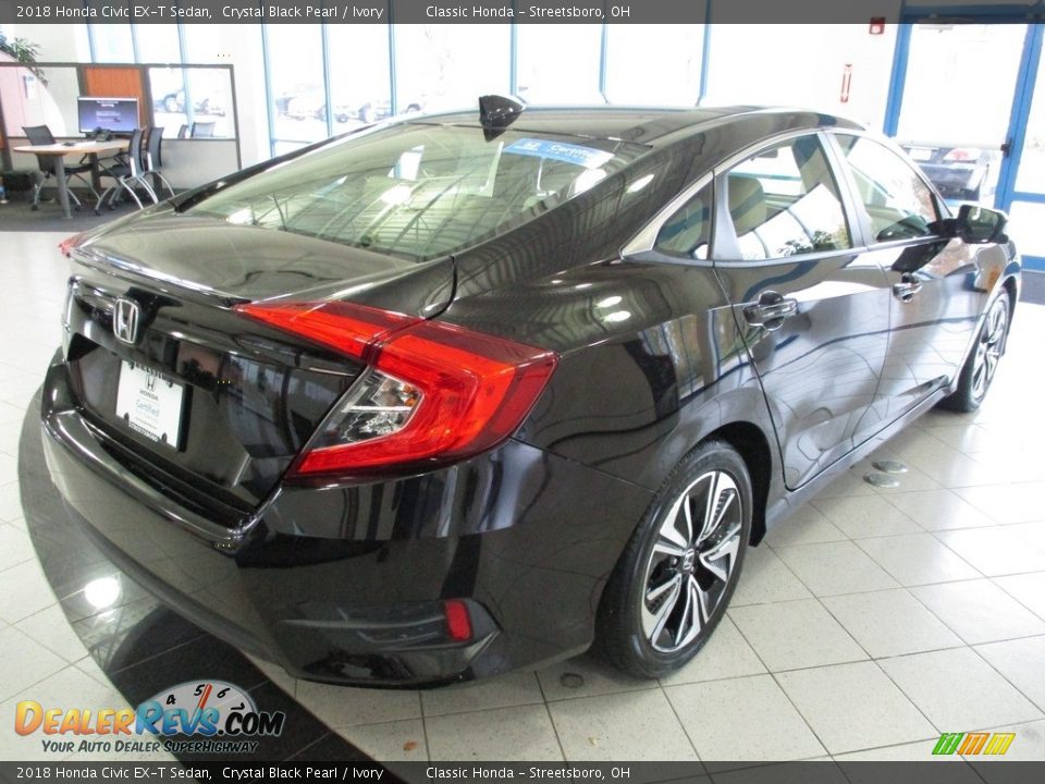 2018 Honda Civic EX-T Sedan Crystal Black Pearl / Ivory Photo #7