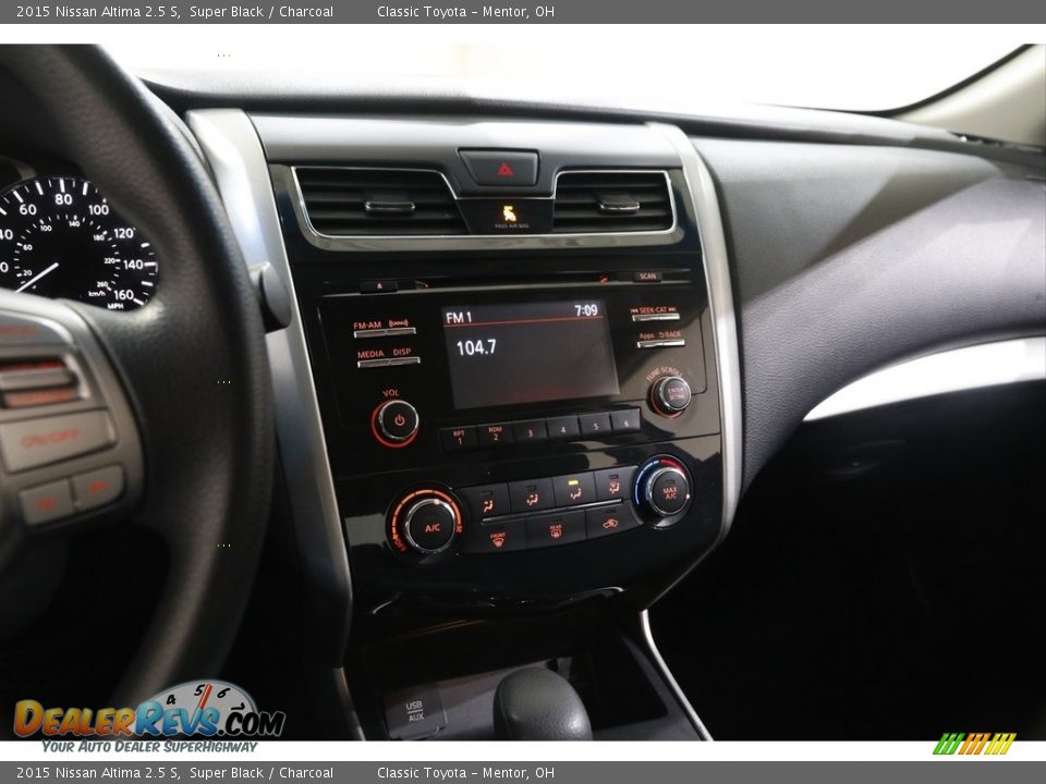 2015 Nissan Altima 2.5 S Super Black / Charcoal Photo #9