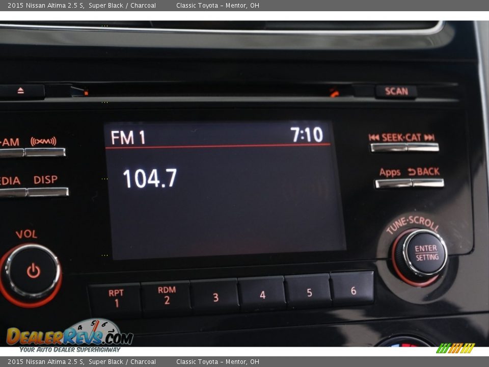2015 Nissan Altima 2.5 S Super Black / Charcoal Photo #10