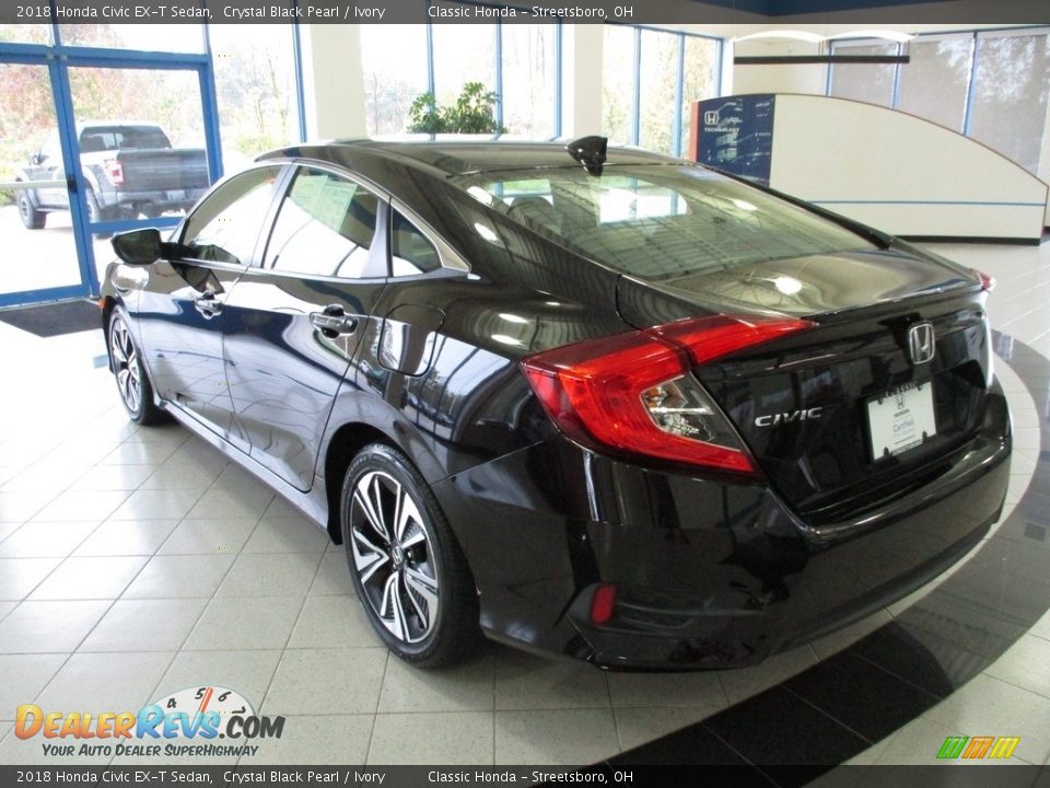 2018 Honda Civic EX-T Sedan Crystal Black Pearl / Ivory Photo #9