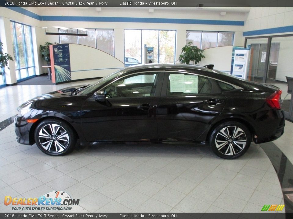 2018 Honda Civic EX-T Sedan Crystal Black Pearl / Ivory Photo #10