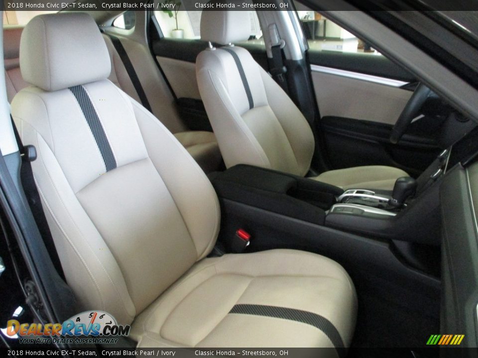 2018 Honda Civic EX-T Sedan Crystal Black Pearl / Ivory Photo #18