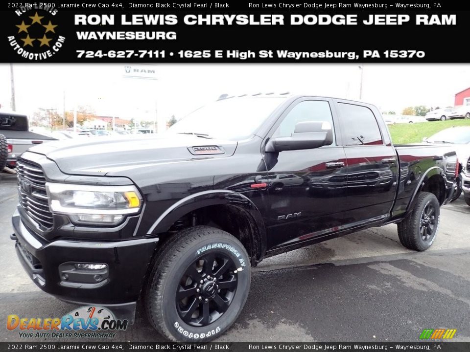 2022 Ram 2500 Laramie Crew Cab 4x4 Diamond Black Crystal Pearl / Black Photo #1