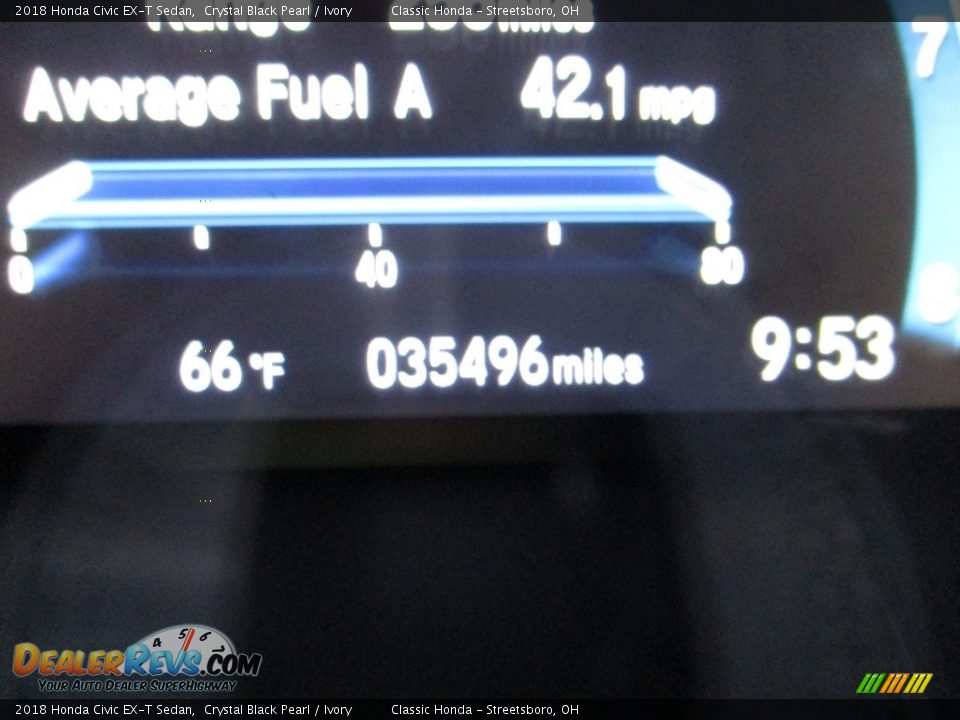 2018 Honda Civic EX-T Sedan Crystal Black Pearl / Ivory Photo #30