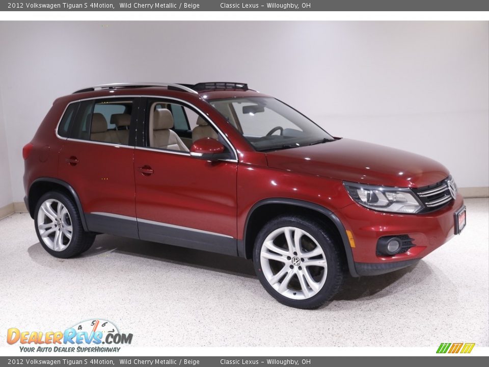 2012 Volkswagen Tiguan S 4Motion Wild Cherry Metallic / Beige Photo #1