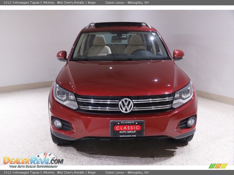 2012 Volkswagen Tiguan S 4Motion Wild Cherry Metallic / Beige Photo #2