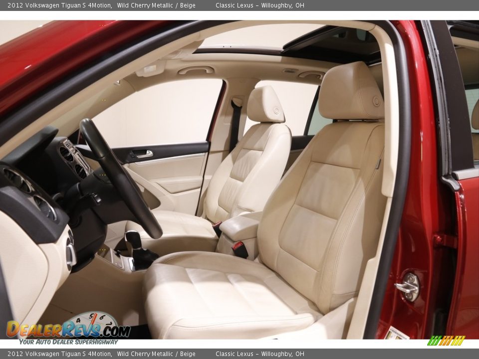 2012 Volkswagen Tiguan S 4Motion Wild Cherry Metallic / Beige Photo #5