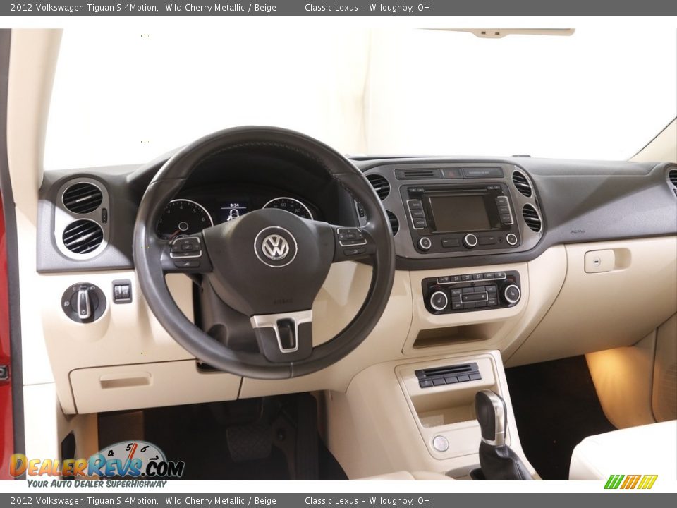 2012 Volkswagen Tiguan S 4Motion Wild Cherry Metallic / Beige Photo #6