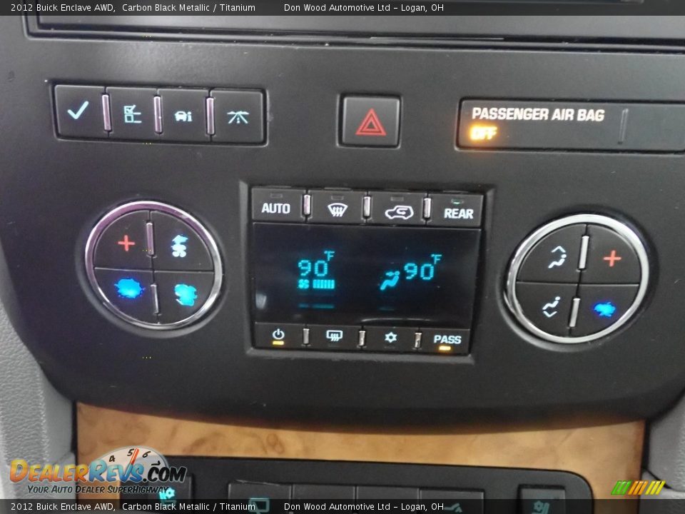 2012 Buick Enclave AWD Carbon Black Metallic / Titanium Photo #7