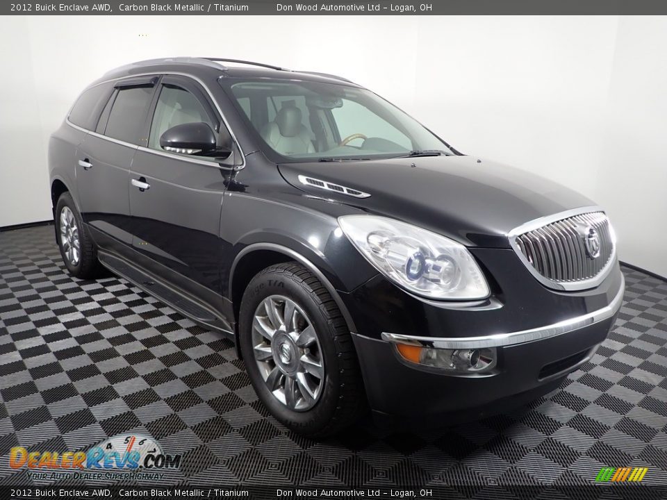 2012 Buick Enclave AWD Carbon Black Metallic / Titanium Photo #8