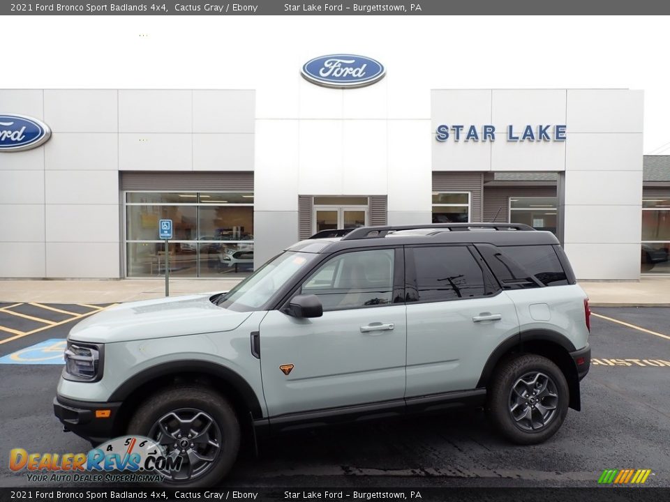 2021 Ford Bronco Sport Badlands 4x4 Cactus Gray / Ebony Photo #1