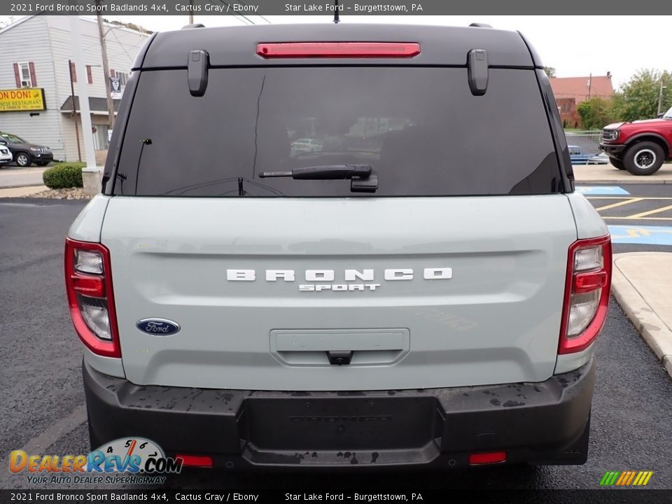 2021 Ford Bronco Sport Badlands 4x4 Cactus Gray / Ebony Photo #4