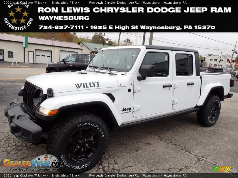 2021 Jeep Gladiator Willys 4x4 Bright White / Black Photo #1