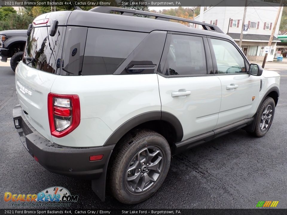 2021 Ford Bronco Sport Badlands 4x4 Cactus Gray / Ebony Photo #6