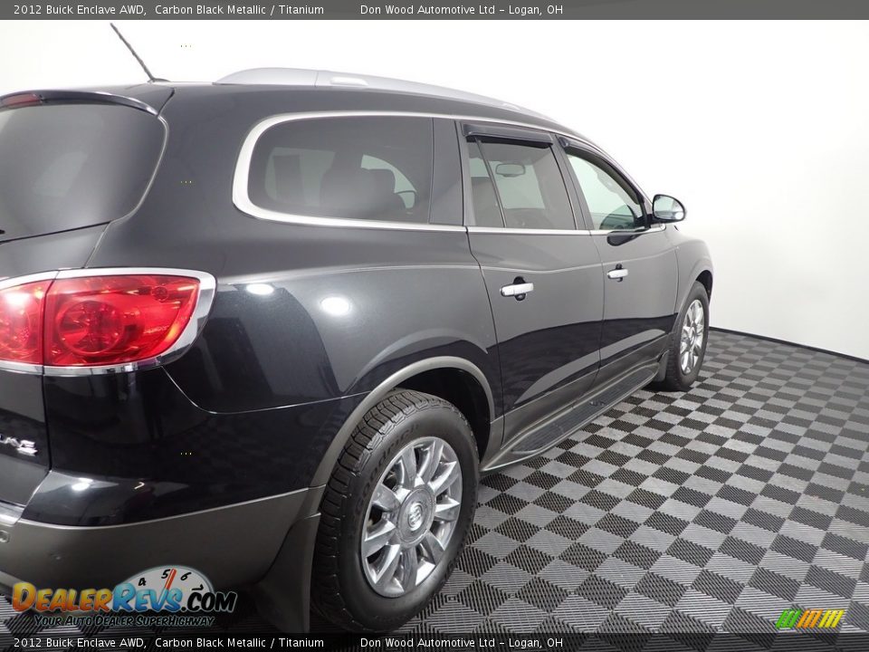 2012 Buick Enclave AWD Carbon Black Metallic / Titanium Photo #23