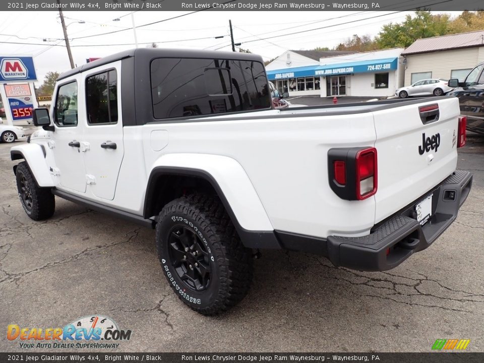 2021 Jeep Gladiator Willys 4x4 Bright White / Black Photo #3