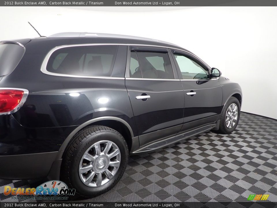 2012 Buick Enclave AWD Carbon Black Metallic / Titanium Photo #24