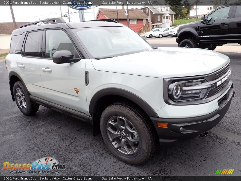 2021 Ford Bronco Sport Badlands 4x4 Cactus Gray / Ebony Photo #8