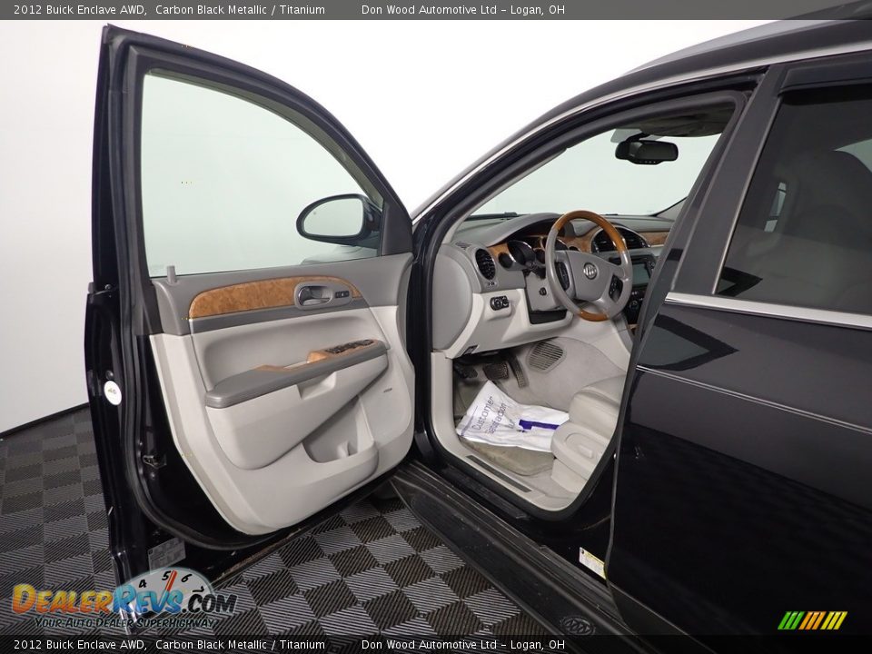 2012 Buick Enclave AWD Carbon Black Metallic / Titanium Photo #25