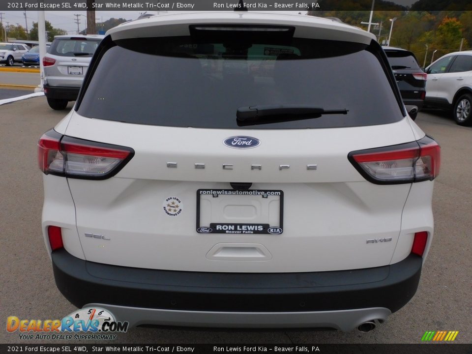 2021 Ford Escape SEL 4WD Star White Metallic Tri-Coat / Ebony Photo #3