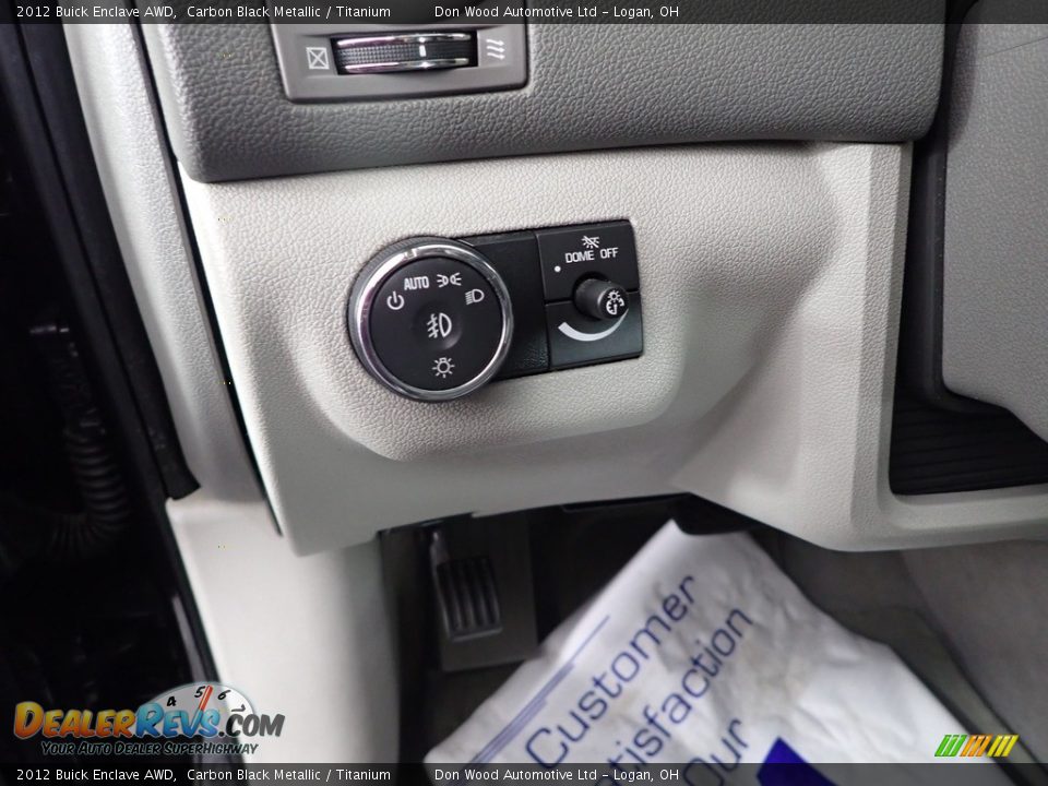 2012 Buick Enclave AWD Carbon Black Metallic / Titanium Photo #28