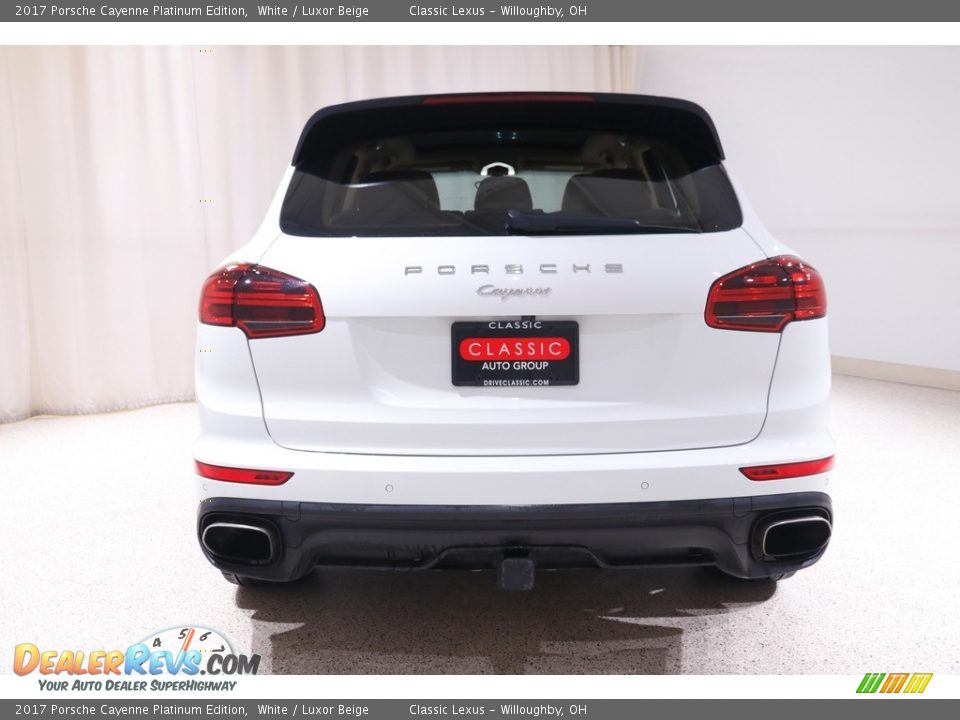 2017 Porsche Cayenne Platinum Edition White / Luxor Beige Photo #20